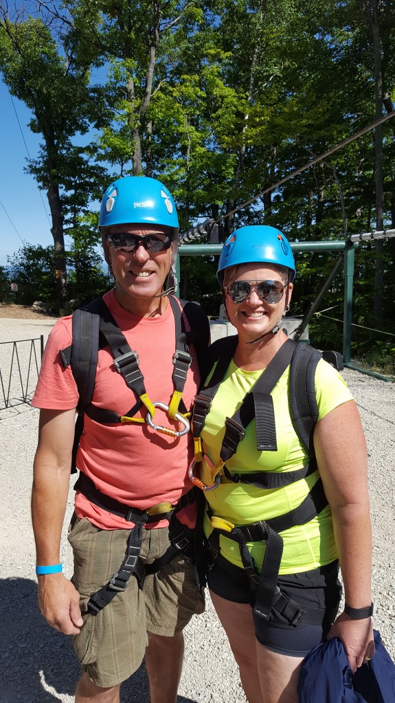 Looking all brave right before the tower ascent!